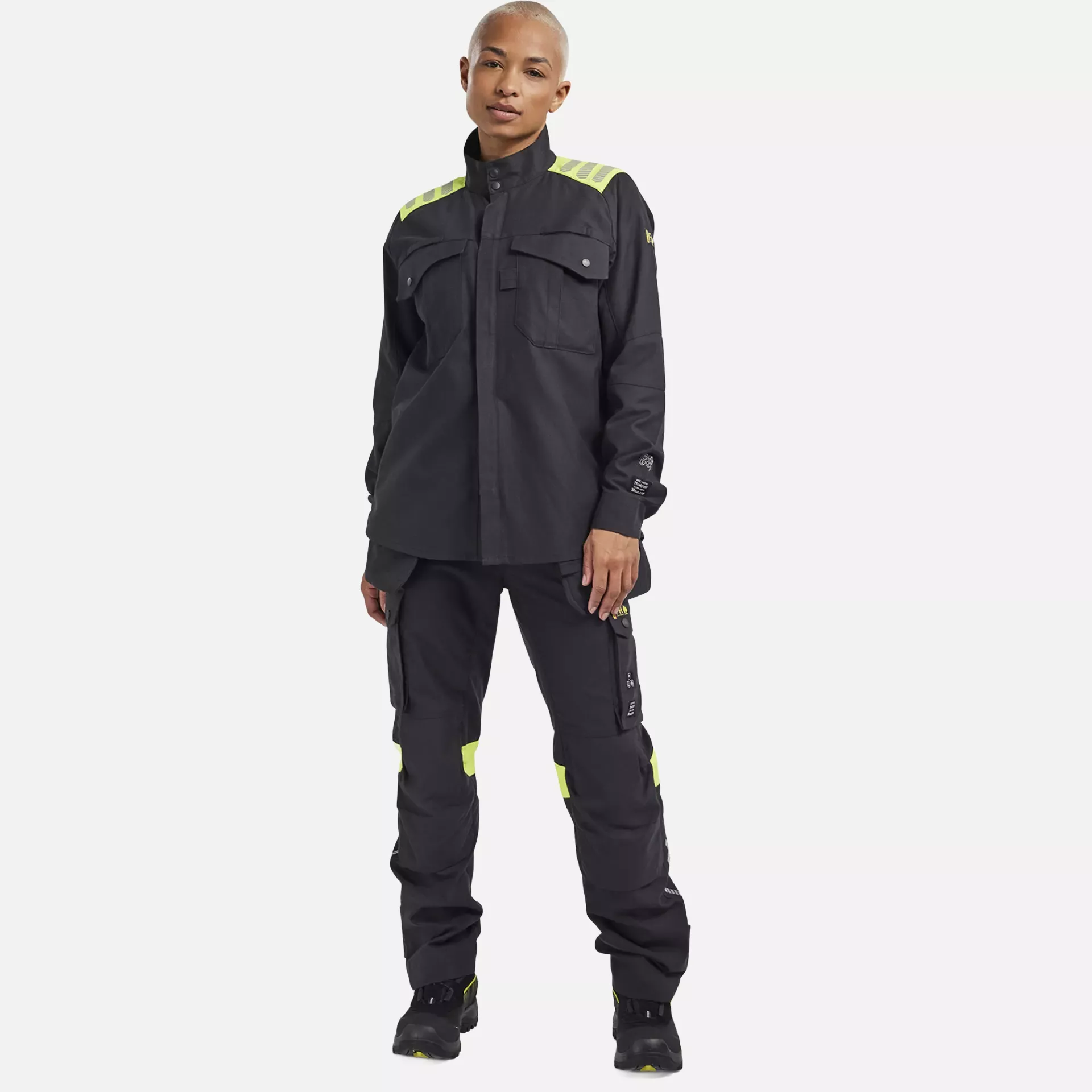 Blaklader 710815129933, Damen Handwerker Arbeitshose, Schwarz/Gelb, image 5