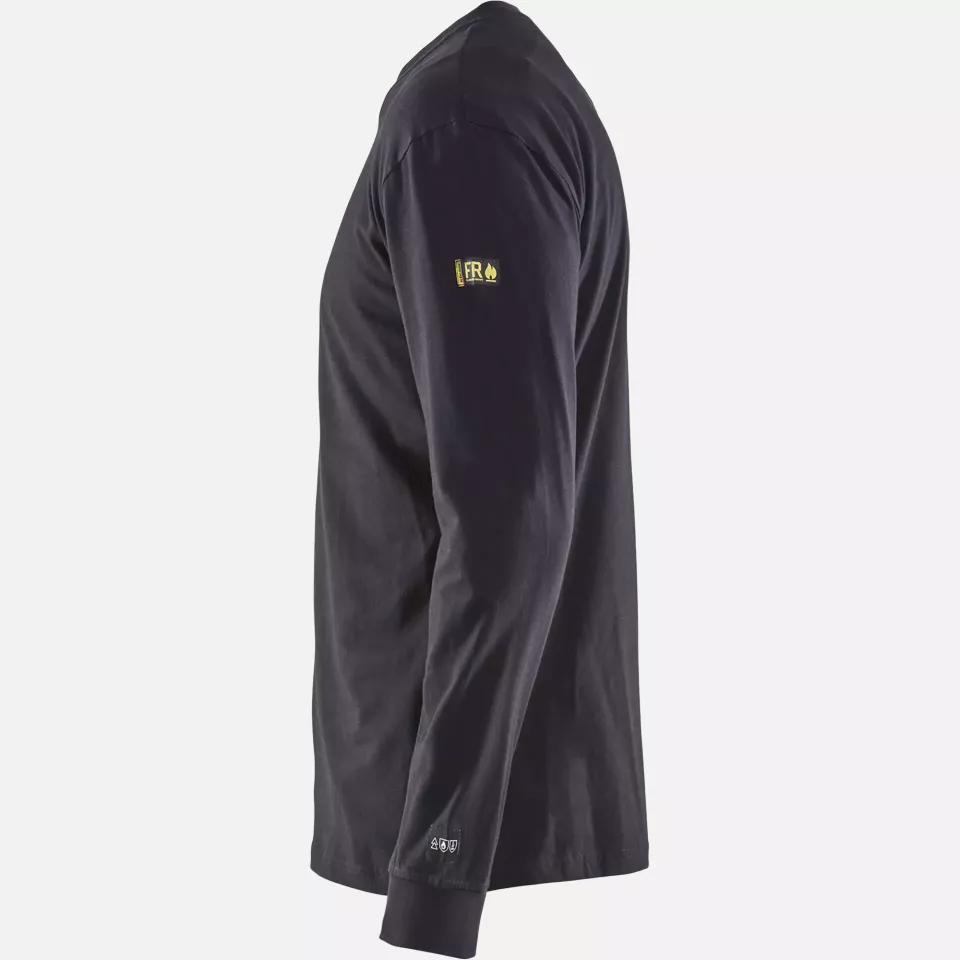 Blaklader 348317378900, Flame Resistant Long Sleeve T-Shirt, Navy Blue, image 3, gallery thumbnail