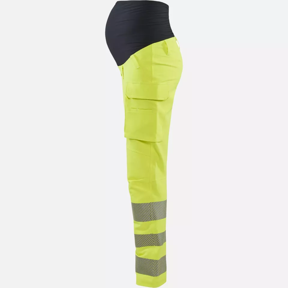 Blaklader 710016423399, High Vis 4-Way Stretch Maternity Trousers, Yellow/Black, image 3, gallery thumbnail