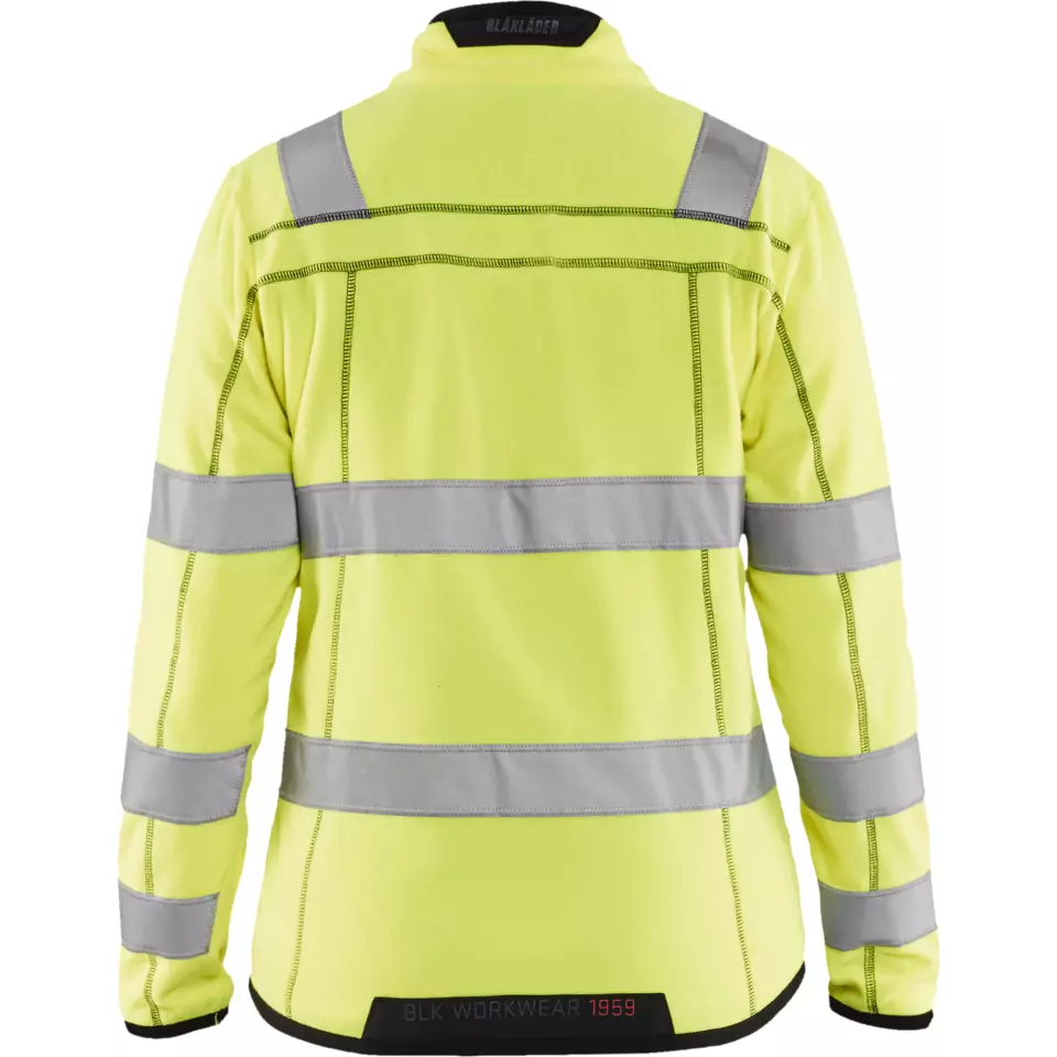 Blaklader 496610103300, High Vis Ladies Microfleece Jacket, Yellow, image 4, gallery thumbnail