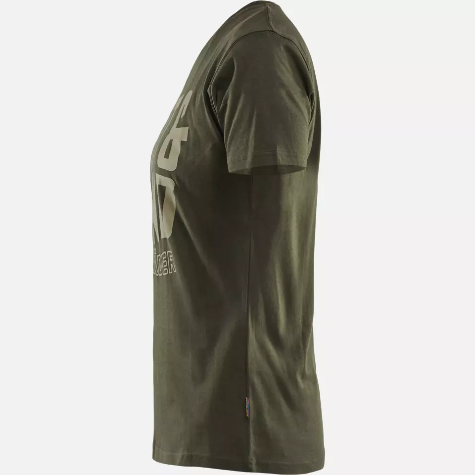 Blaklader 940910424209, Grit and Grind Women's T-Shirt, Forest Green, image 3, gallery thumbnail