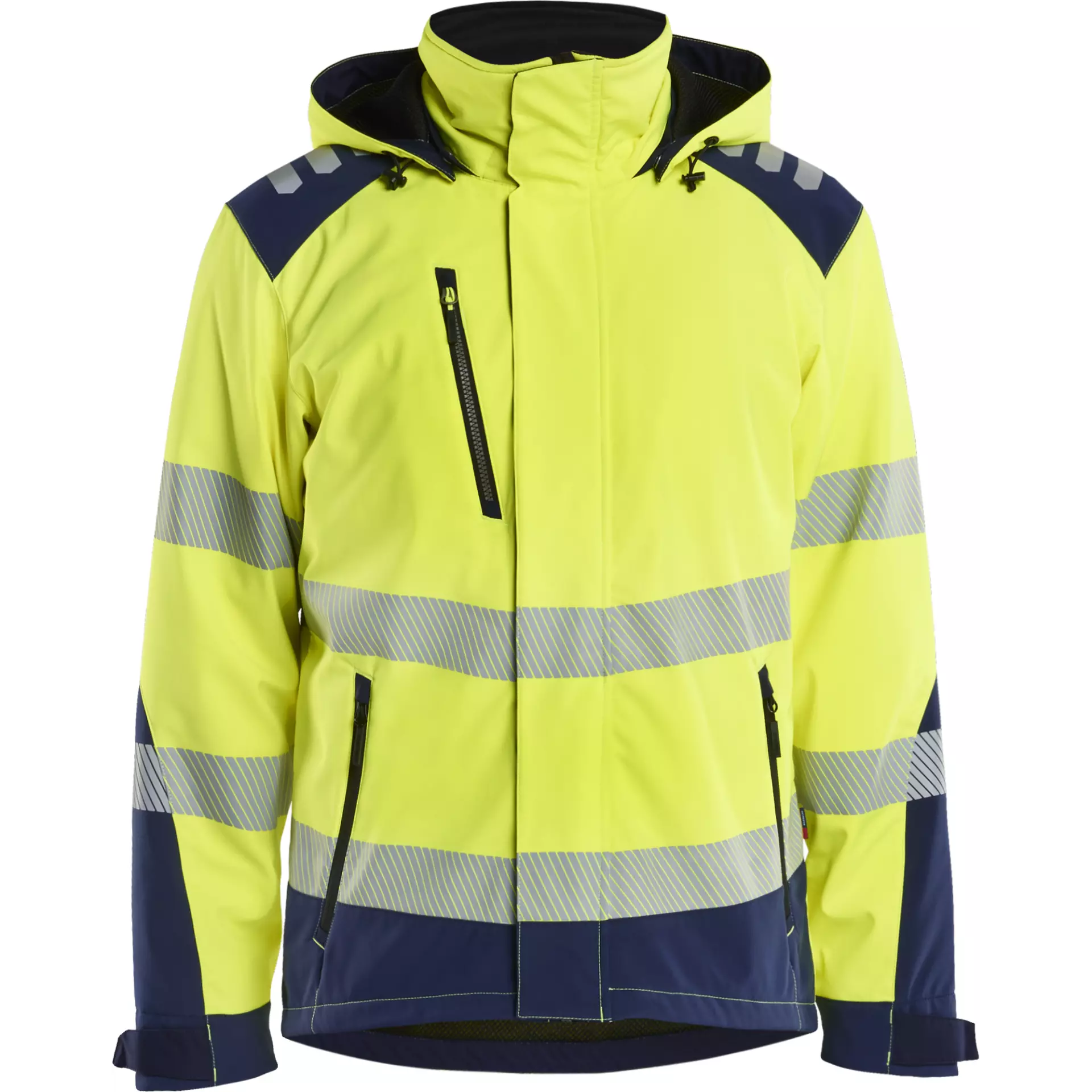 Blaklader 440025133389, High Vis Lined Lightweight Softshell Winter Jacket, Yellow/Navy, image 1