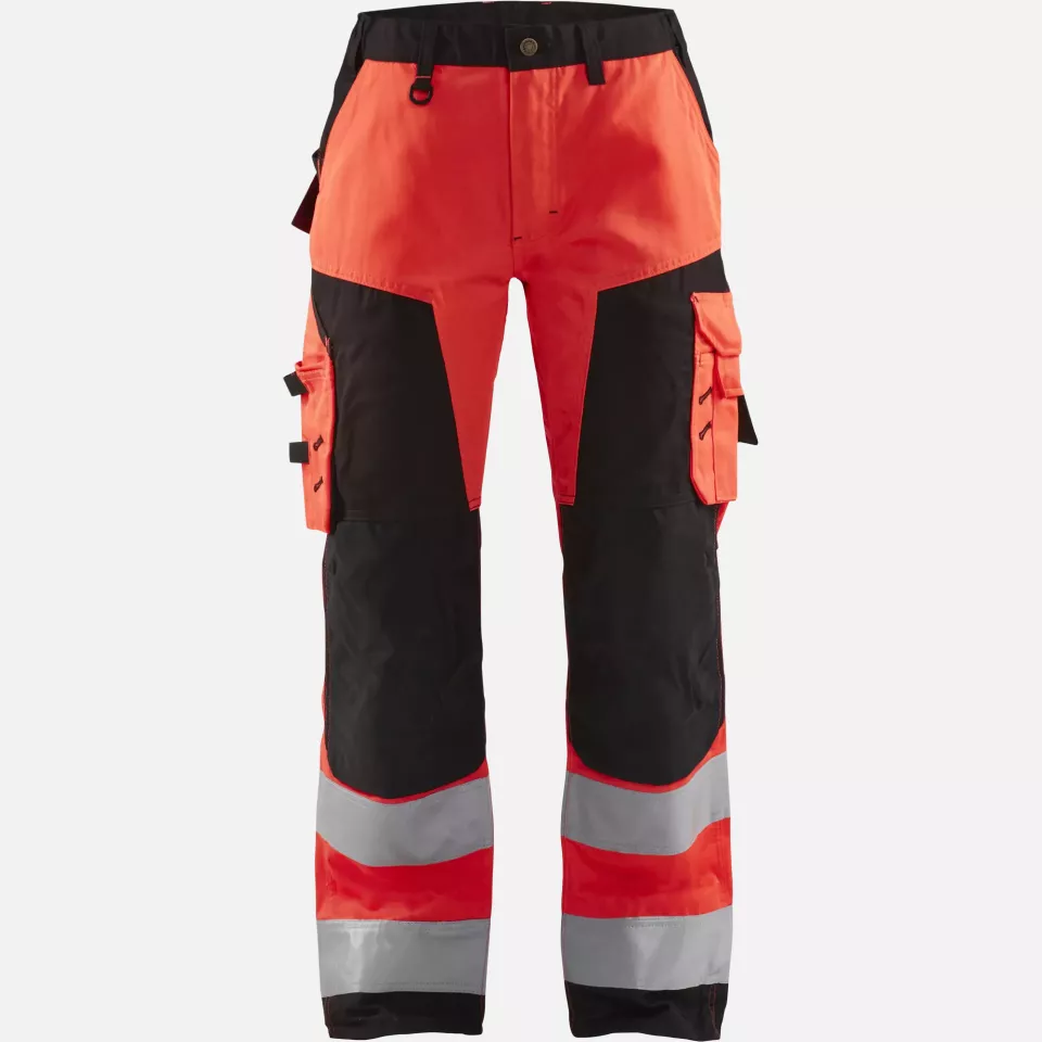 Blaklader 715518115599, High Vis Ladies Work Trousers, Red/Black, image 1, gallery thumbnail