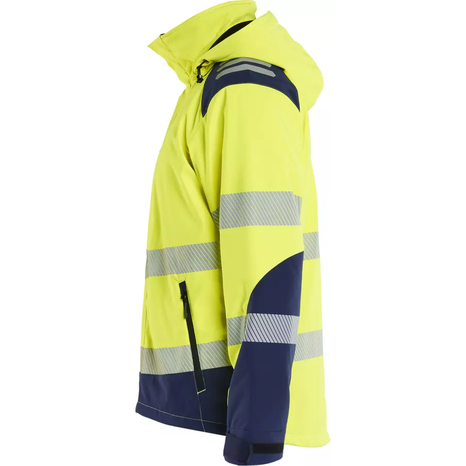 Blaklader 440025133389, High Vis Lined Lightweight Softshell Winter Jacket, Yellow/Navy, image 3, gallery thumbnail
