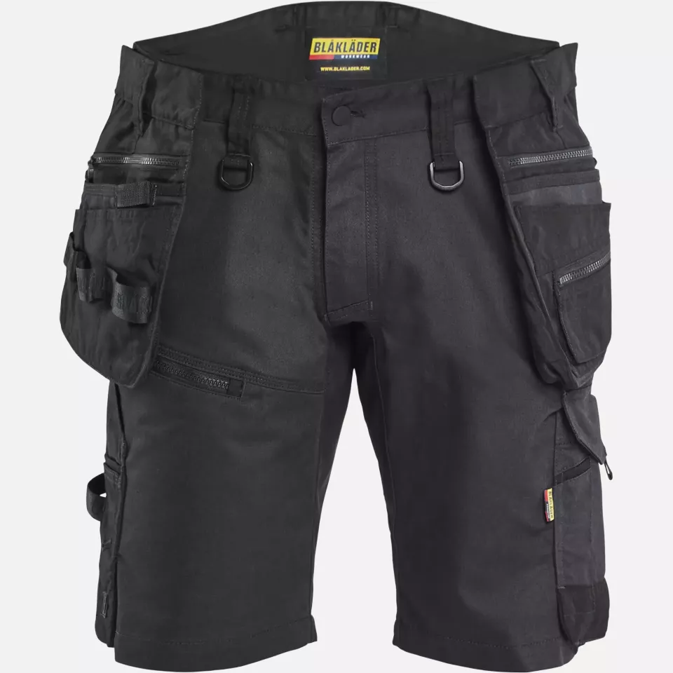 Blaklader 197211499999, STRIKER Stretch Craftsman Shorts, Black/Black, image 1, gallery thumbnail
