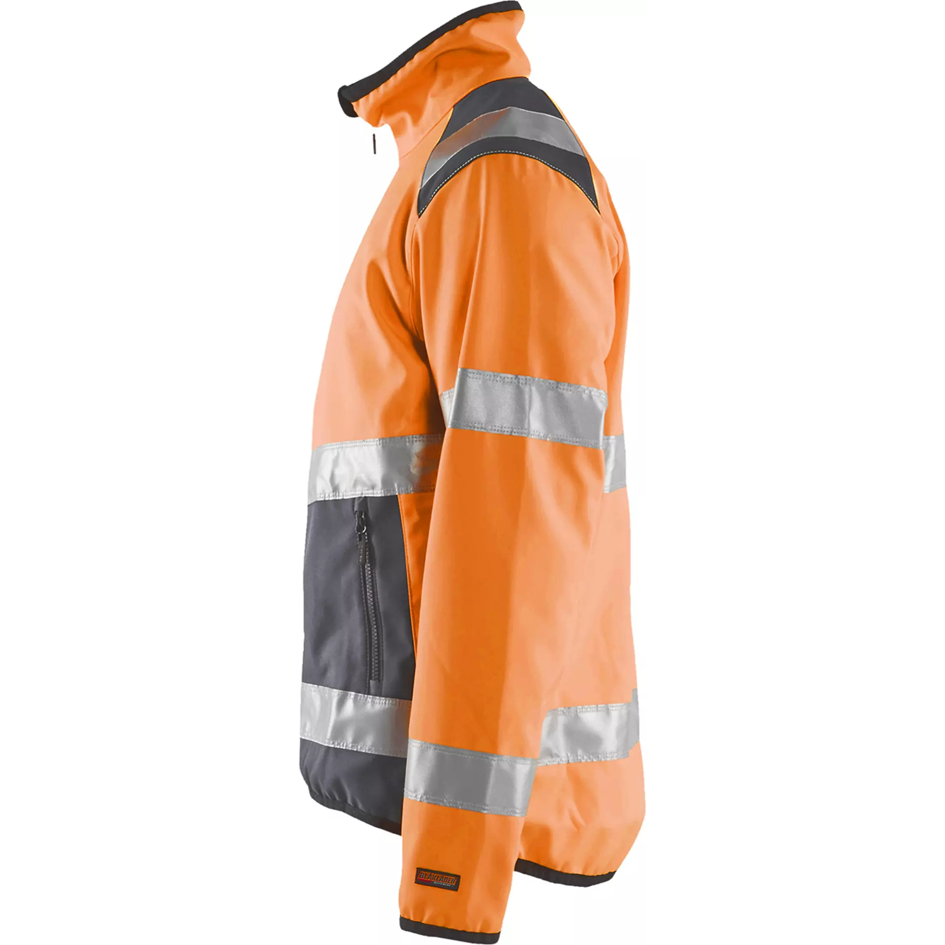 Blaklader 487725165396, High Vis Softshell Jacket, Orange/Medium Grey, image 3