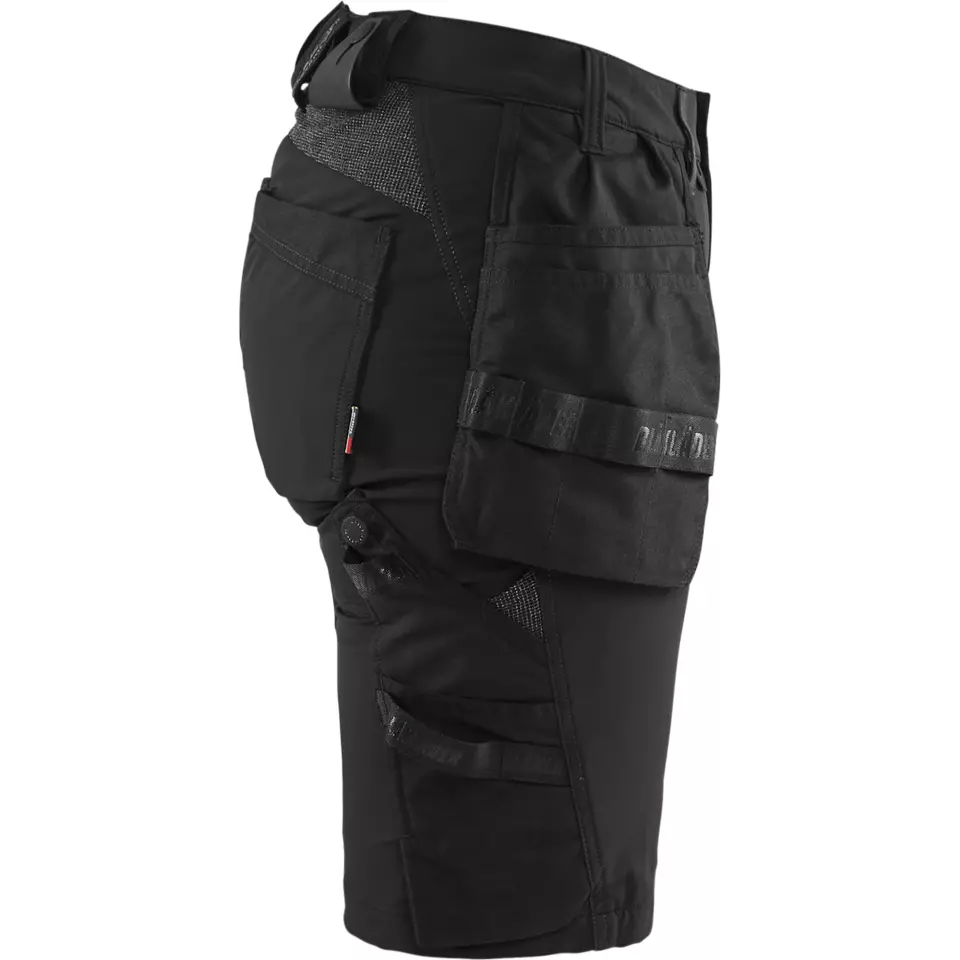 Blåkläder 718316459998, Ladies 4-Way Stretch Craftsman Shorts, Black/Dark Grey, image 2, gallery thumbnail