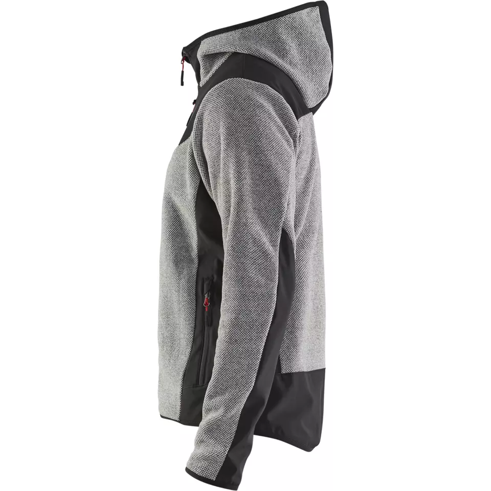 Blåkläder 594025369099, Softshell Knit Jacket, Grey Melange/Black, image 3, gallery thumbnail