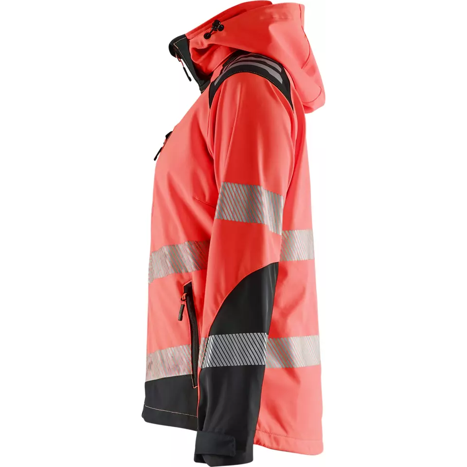 Blaklader 479125135599, High Vis Damen Softshell Jacke, Rot/Schwarz, image 3, gallery thumbnail
