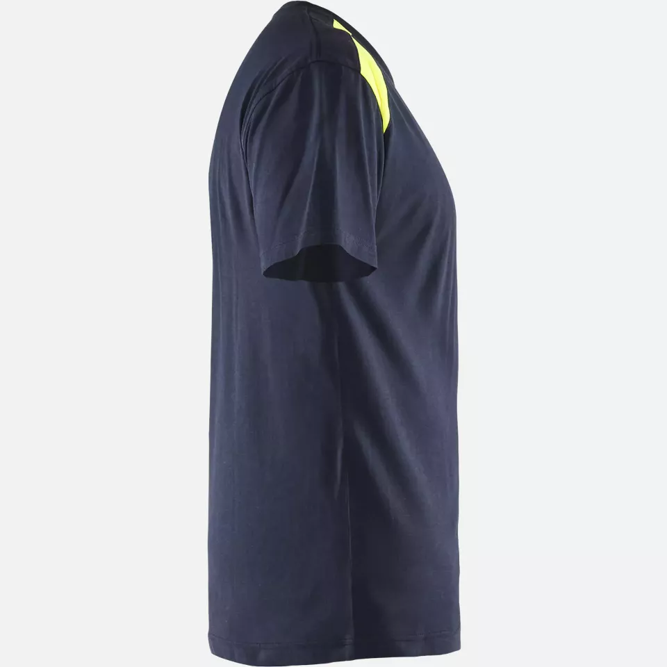 Blaklader 337910428633, T-Shirt, Dunkel Marineblau/Gelb, image 2, gallery thumbnail