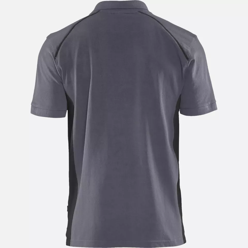 Blaklader 332410509699, Polo Shirt, Medium Grey/Black, image 4, gallery thumbnail