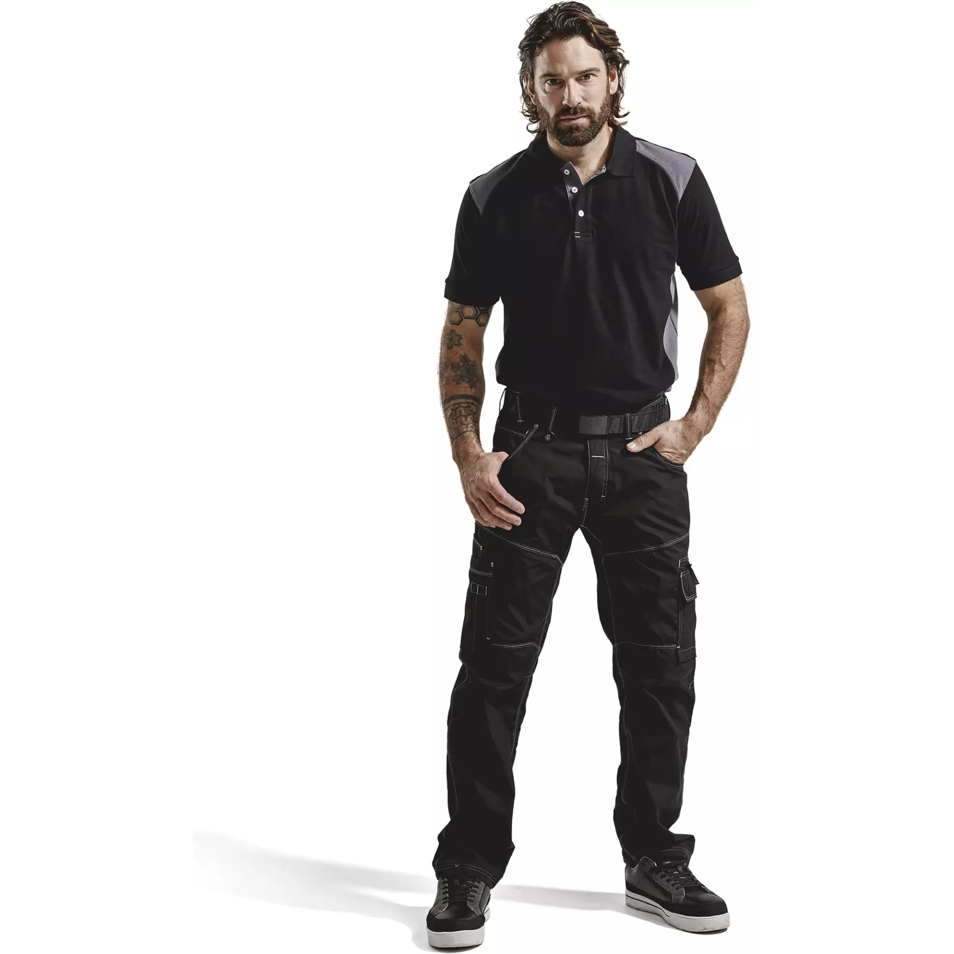 Blaklader 332410509994, Polo Shirt, Black/Grey, image 5