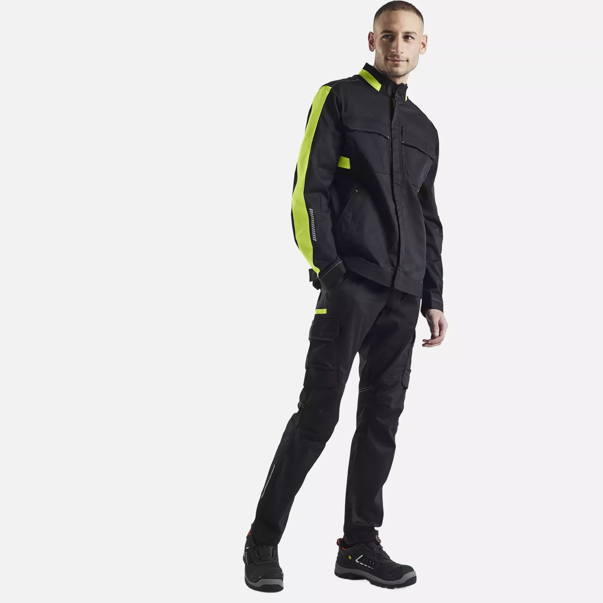 Blaklader 444418329933, Industry Stretch Jacket, Black/Yellow, image 5