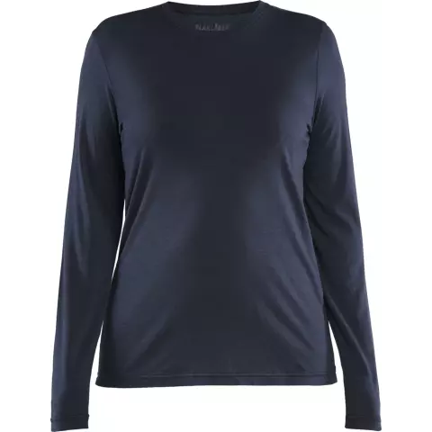 Blaklader Women's Merino Wool Long Sleeve Shirt, Dark Navy