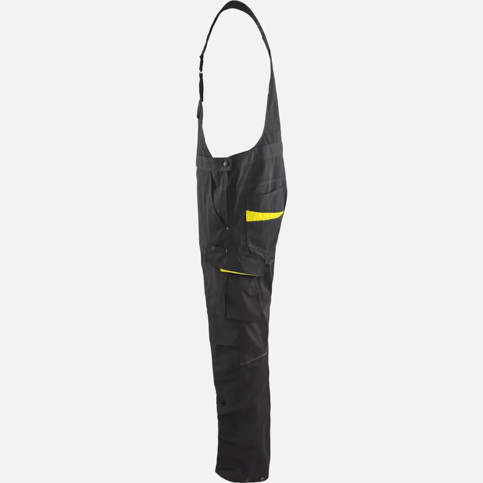Blaklader 269513309933, Stretch Bib and Brace, Black/Yellow, image 2, gallery thumbnail