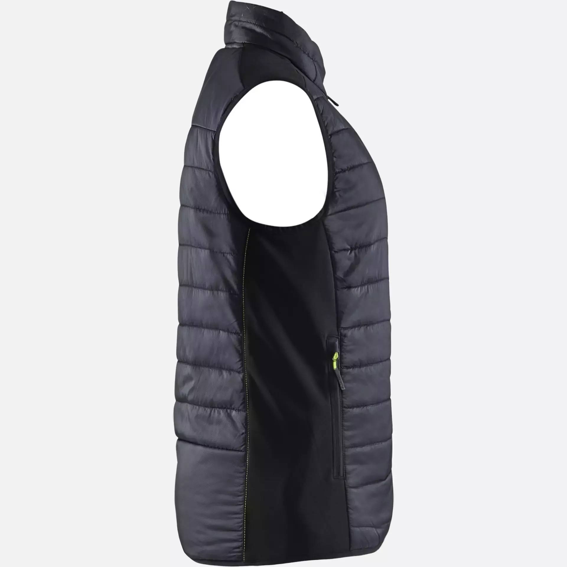 Blaklader 386420309933, Women's Lined Vest, Black/Yellow, image 2