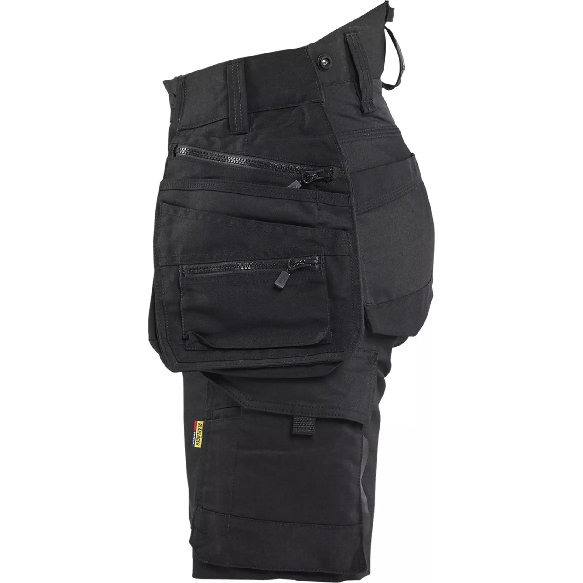 Blåkläder 717511499999, STRIKER Women's Stretch Trade Shorts, Black/Black, image 3