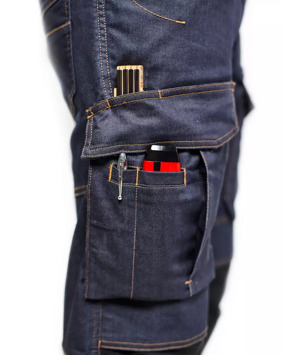 Blaklader 149711418999, Denim Stretch Work Trousers, Navy/Black, image 5, gallery thumbnail