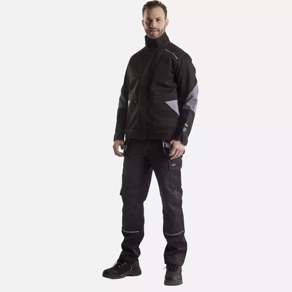 Blaklader 406115169994, Flame Resistant Jacket, Black/Grey, image 5, gallery thumbnail