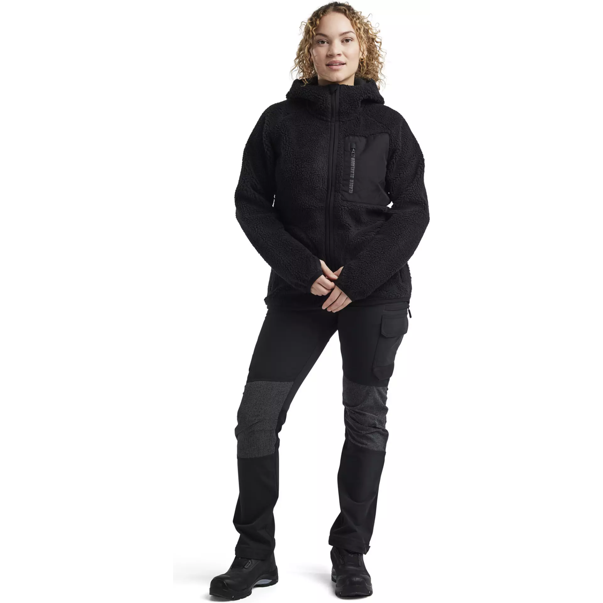 Blåkläder 472729559900, Ladies' Pile Jacket, Black, image 5