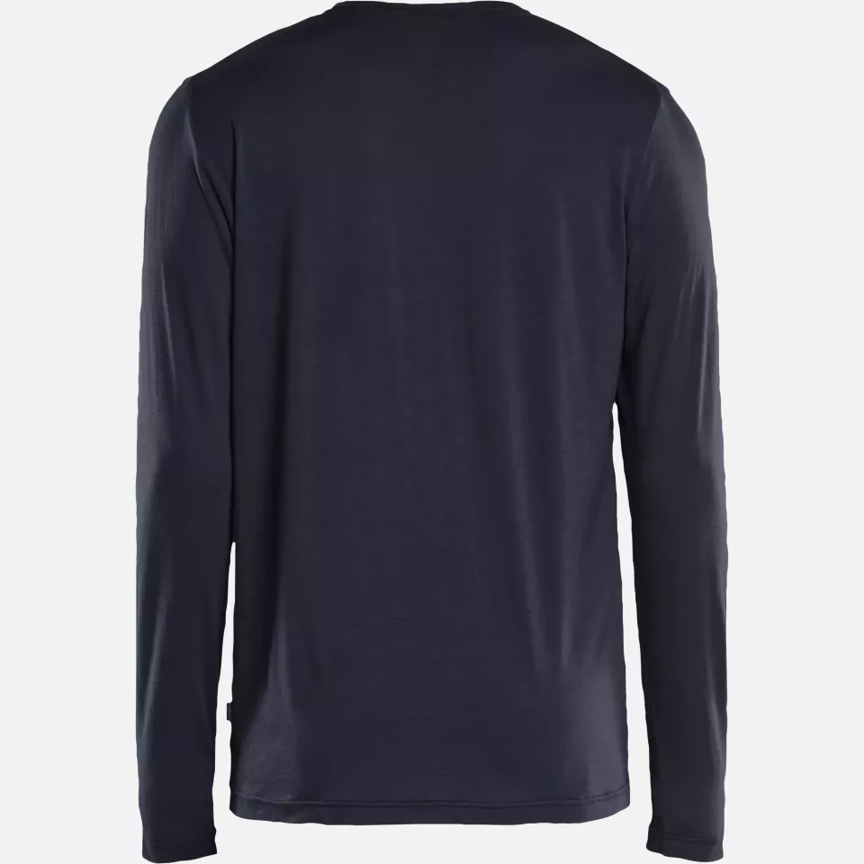 Blaklader 353817438600, Merino Wool Long Sleeve Shirt, Dark Navy, image 4, gallery thumbnail