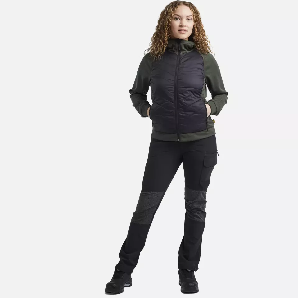 Blaklader 346425334199, Ladies Hybrid Sweatshirt, Autumn Green/Black, image 5, gallery thumbnail