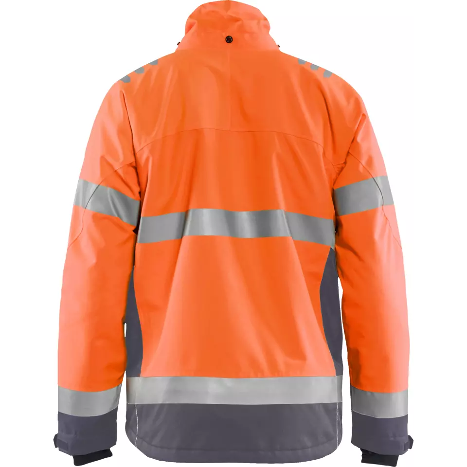 Blaklader 478019775396, High Vis Lined Lightweight Winter Jacket, Orange/Medium Grey, image 4, gallery thumbnail