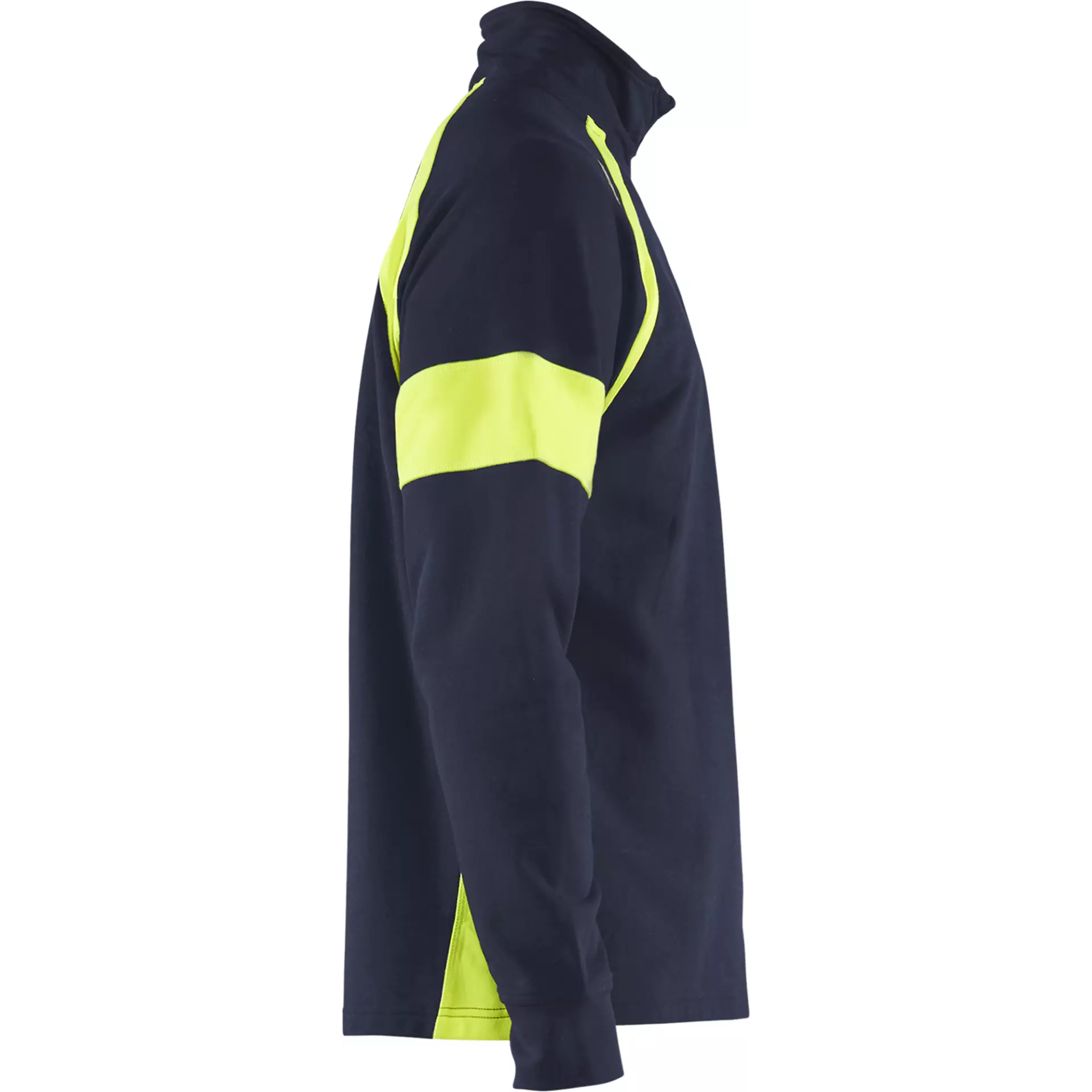 Blaklader 355011588933, Sweatshirt with High Vis Inserts, Navy/ Yellow, image 2