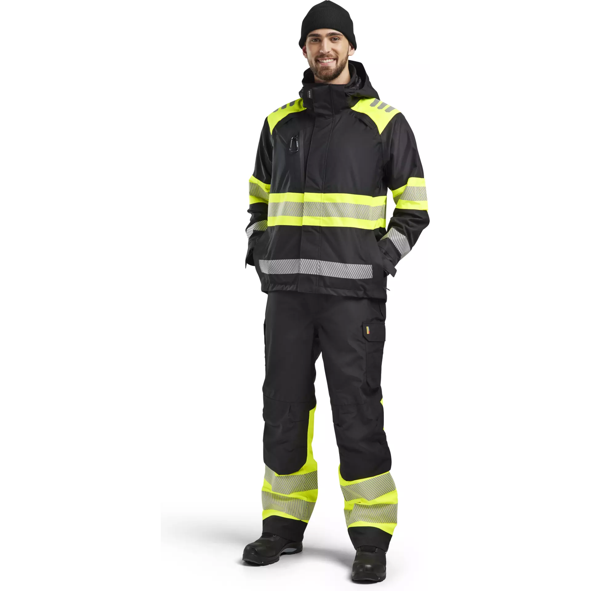 Blåkläder 442019779933, High Vis Shell Jacke, Schwarz/Gelb, image 5
