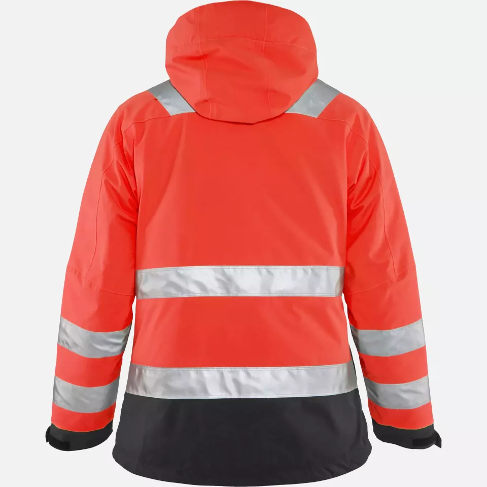 Blaklader 487219875599, High Vis Ladies Winter Jacket, Red/Black, image 4, gallery thumbnail