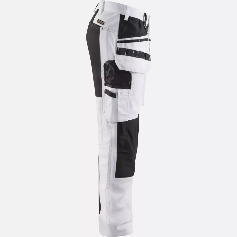 Blaklader 191010001099, Painter Trousers with Stretch Inserts, White/Black, image 2, gallery thumbnail