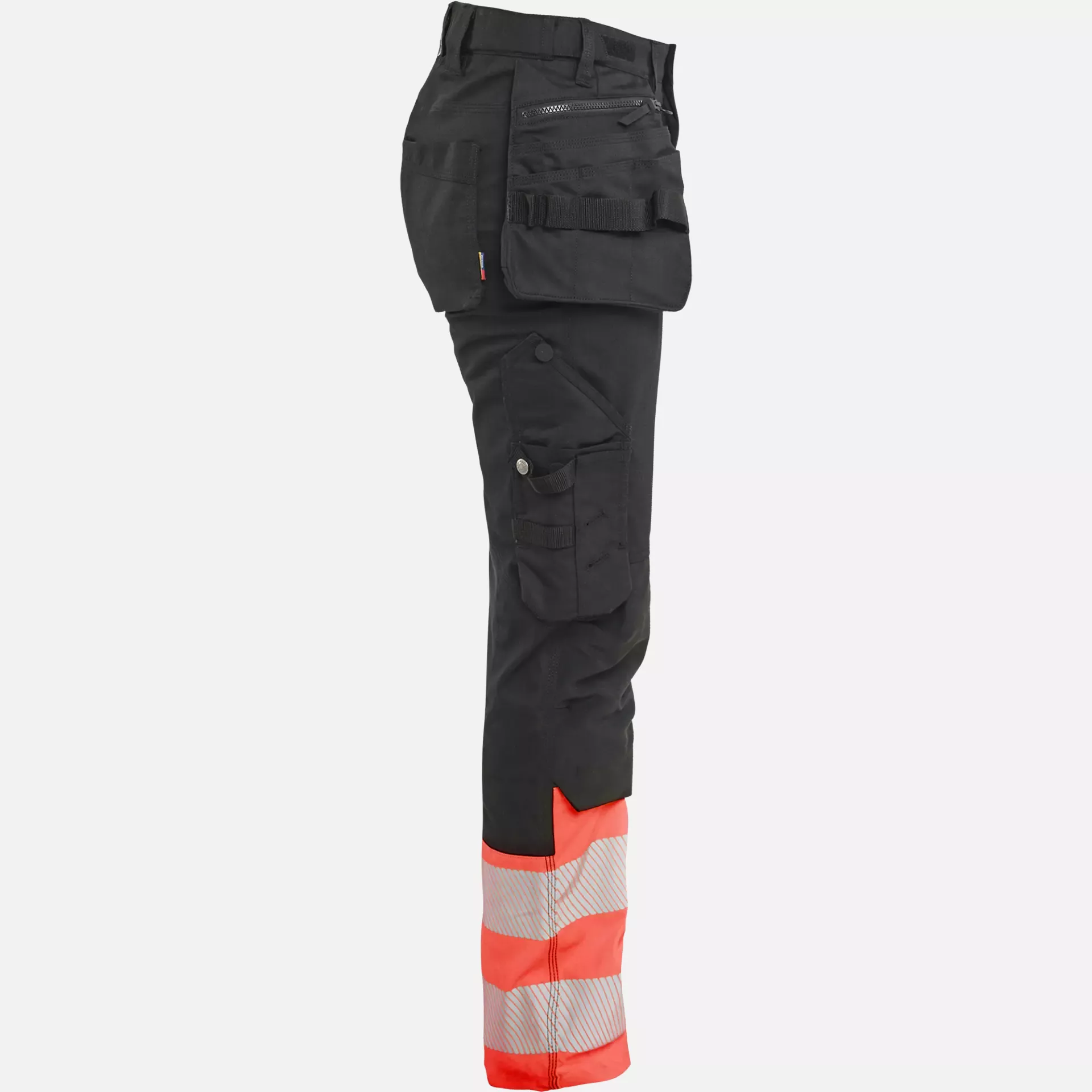 Blaklader 703011499955, High Vis Ladies Stretch Trousers, Black/High Vis Red, image 2