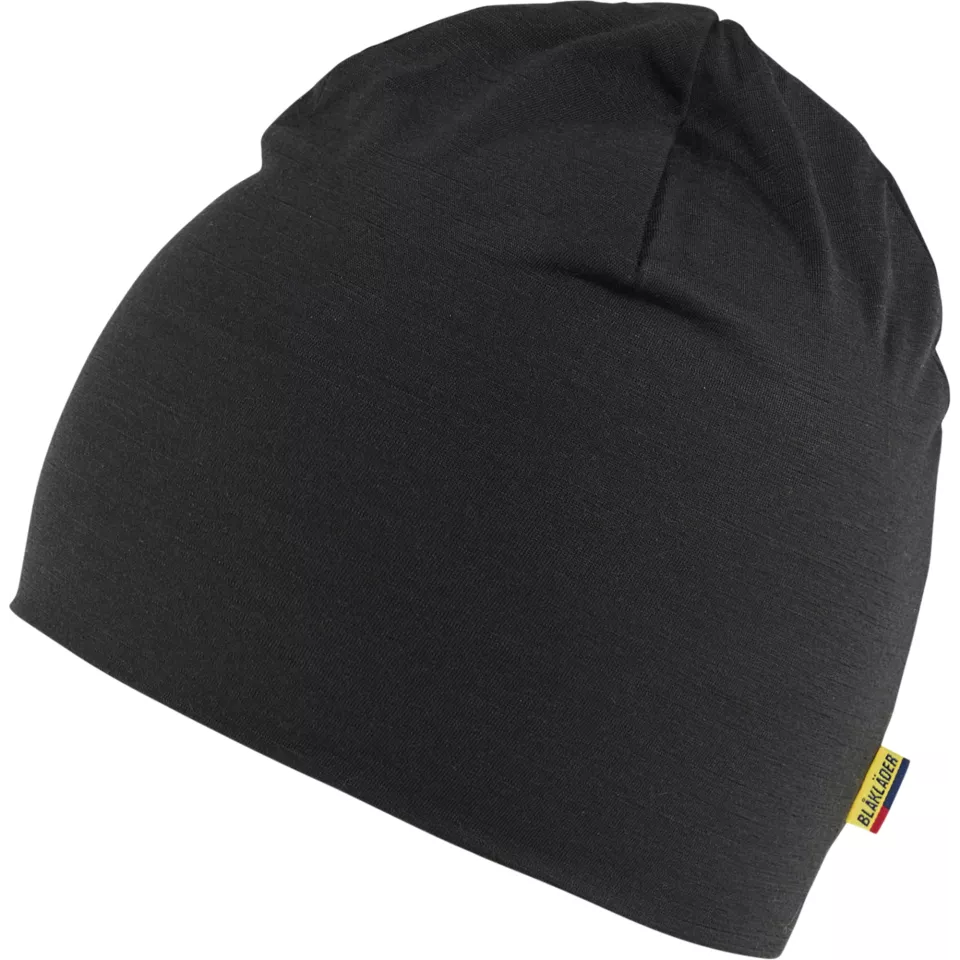 Blåkläder 202217439900, Merino Beanie, Black, image 3, gallery thumbnail
