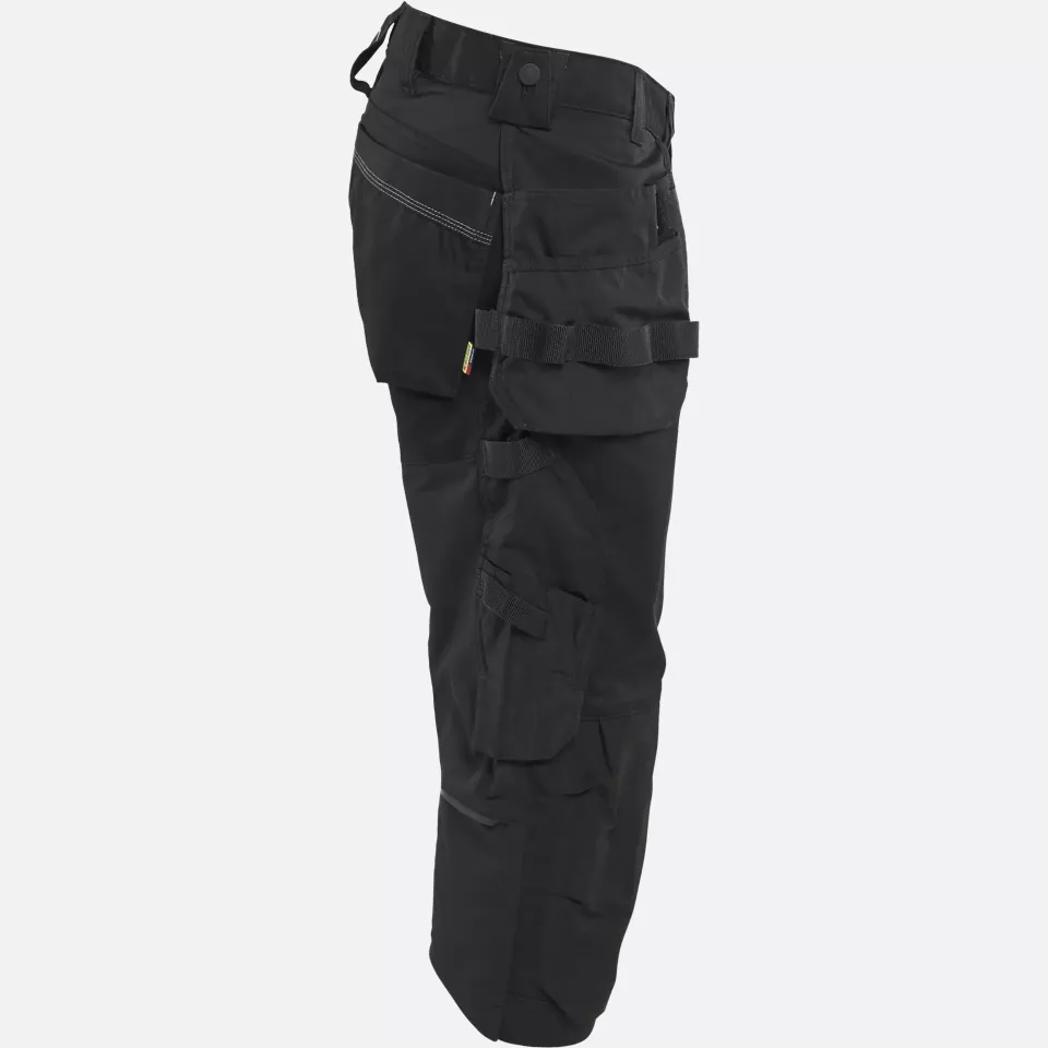 Blaklader 175418329900, Stretch Craftsman Pirate Shorts, Black, image 2, gallery thumbnail