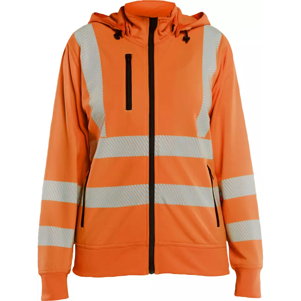 Blåkläder 357425385300, High Vis Ladies Sweatshirt with Detachable Hood, Orange, image 1, gallery thumbnail
