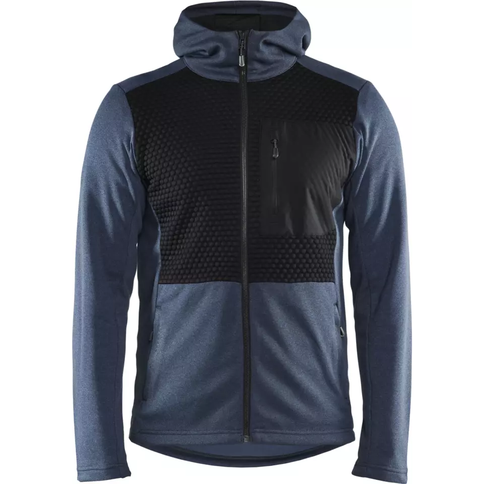 Blaklader 354025338299, Hooded Sweatshirt with Zipper, Dove Blue/Black