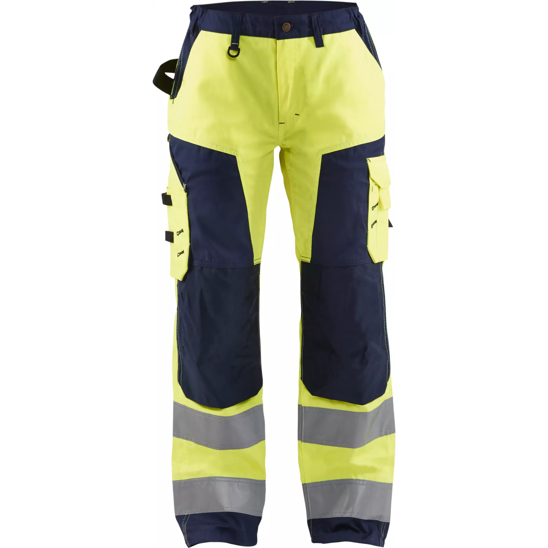 Blaklader 715518113389, High Vis Ladies Work Trousers, Yellow/Navy Blue
