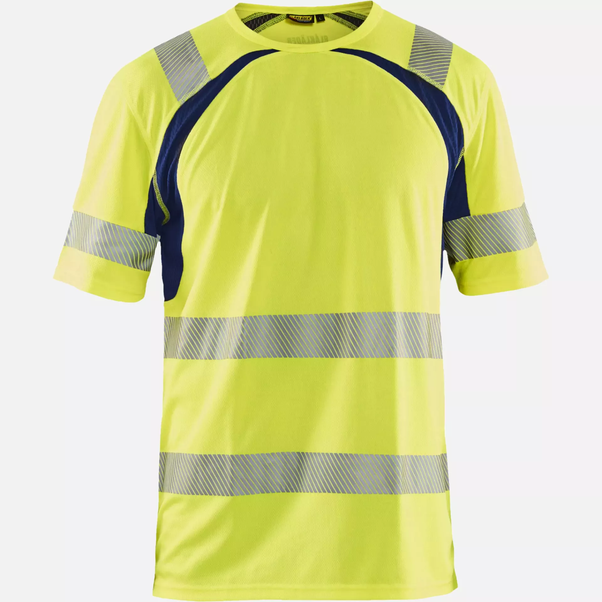 Blaklader 339710133389, High Vis UV Protection T-Shirt, Yellow/Navy Blue, image 1