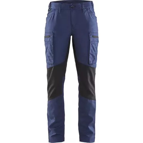 Blaklader Ladies Stretch Work Trousers, Navy/Black