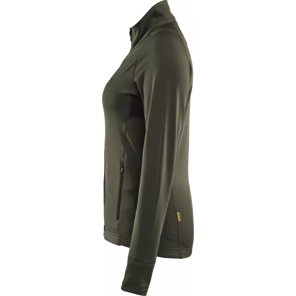 Blåkläder 474525394209, STRIKER Women's Fleece Jacket, Forest Green, image 3, gallery thumbnail