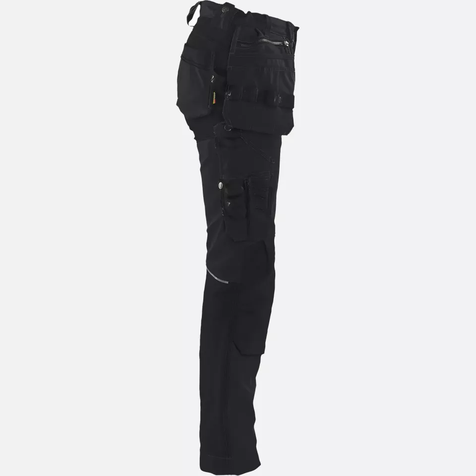 Blaklader 713013709999, Ladies Stretch Craftsman Work Trousers, Black, image 2, gallery thumbnail