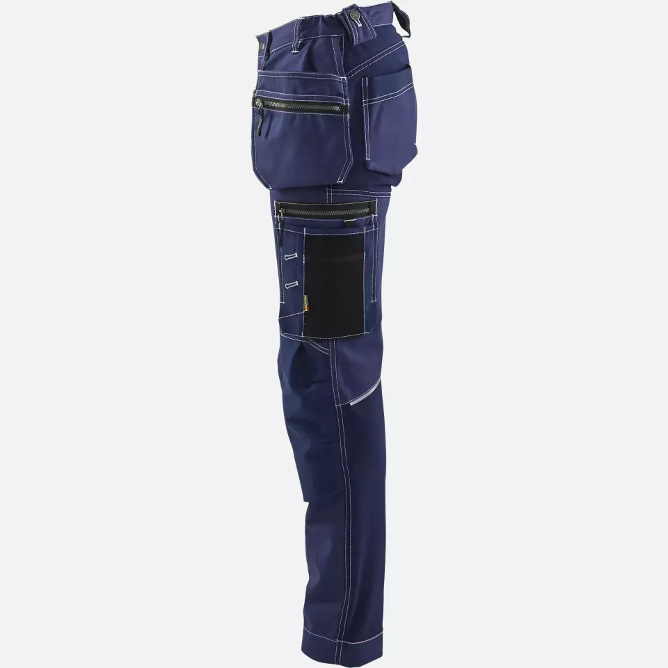 Blaklader 713013708800, Ladies Stretch Craftsman Work Trousers, Navy Blue, image 3, gallery thumbnail