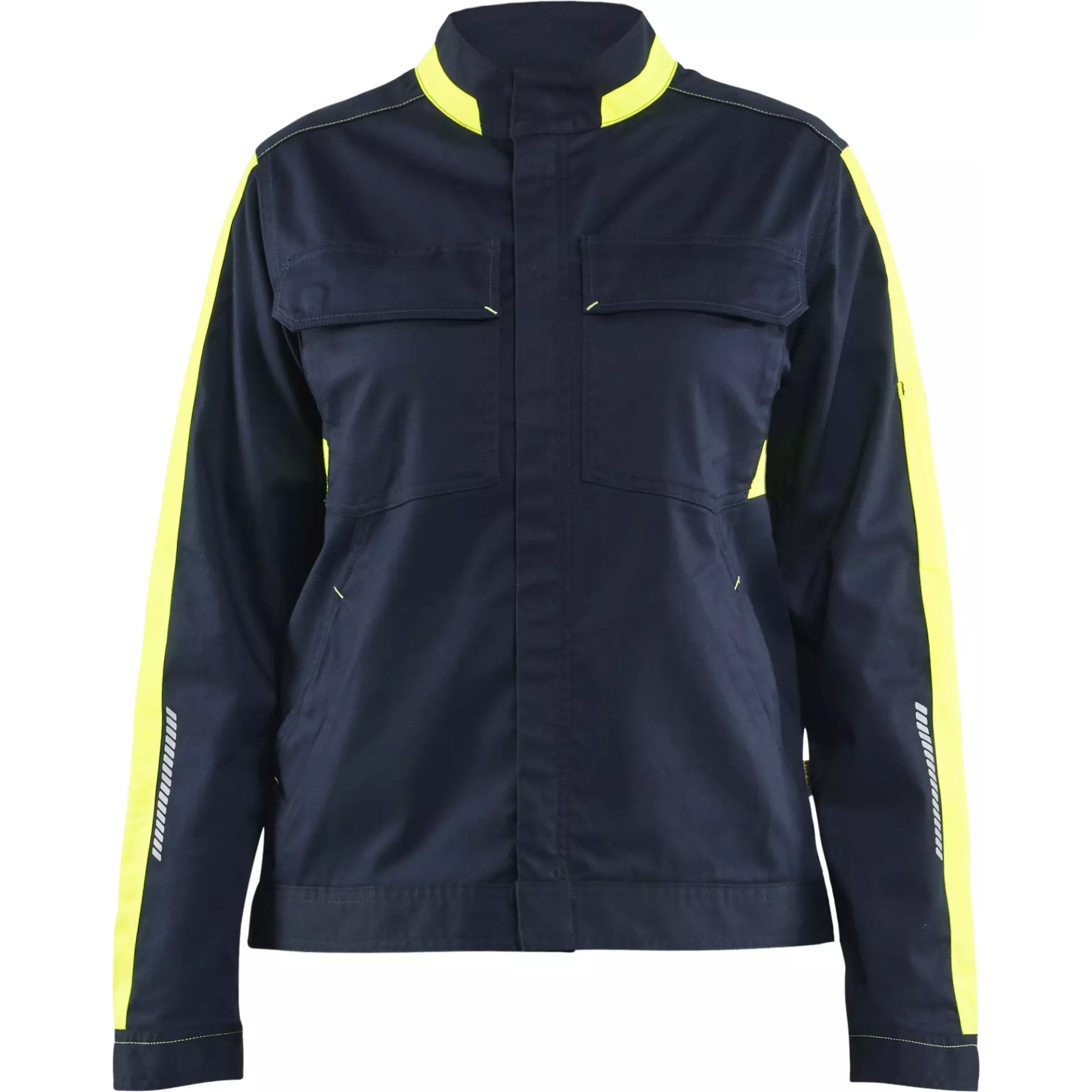 Blaklader 444318328633, Ladies Stretch Industrial Jacket, Dark Navy/Yellow