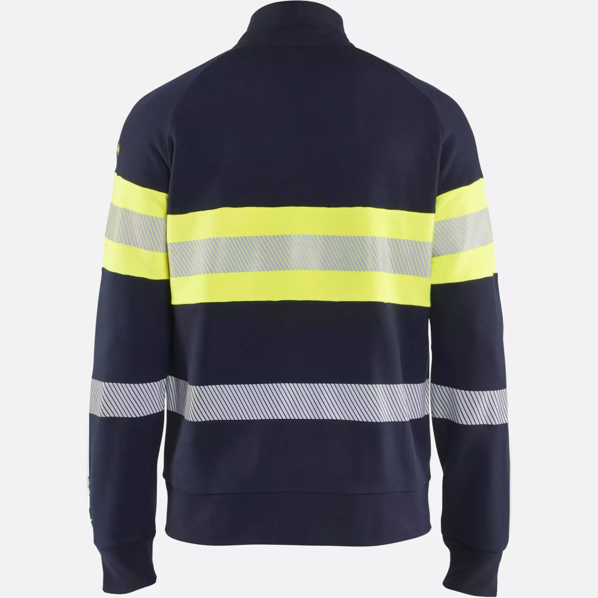 Blaklader 346217628933, Multi-Norm Sweatshirt with Zip, Navy Blue/ Yellow, image 3