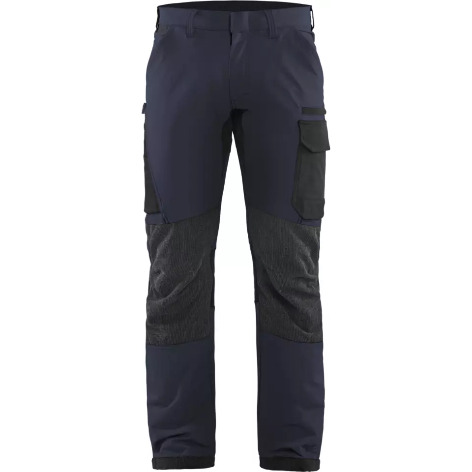 Blaklader 142216458699, 4-Way Stretch Service Work Trousers, Dark Navy/Black