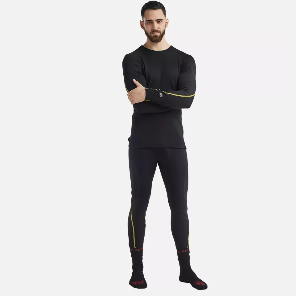 Blaklader 188910759900, Merino Wool Flame Retardant Long Johns, Black, image 5, gallery thumbnail