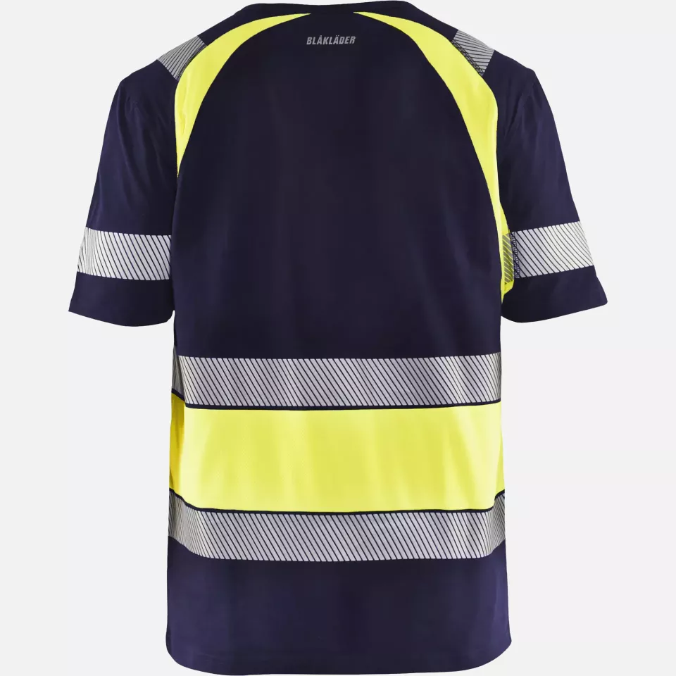 Blaklader 342110308833, High Vis T-Shirt, Marineblau/Gelb, image 4, gallery thumbnail