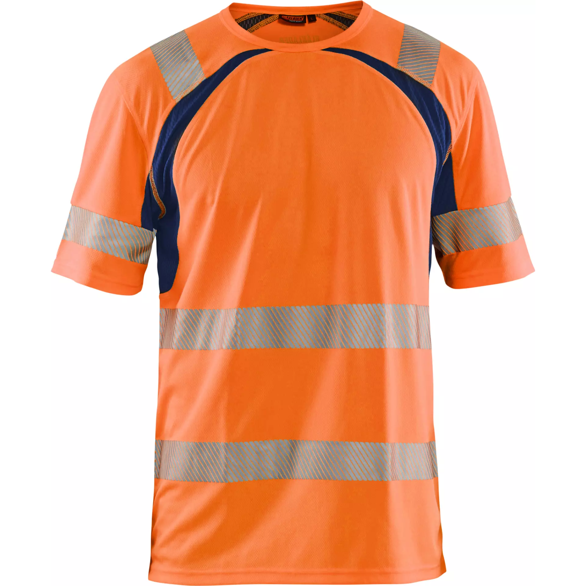 Blåkläder 339710135389, High Vis UV Schutz T-Shirt, Orange/Marineblau