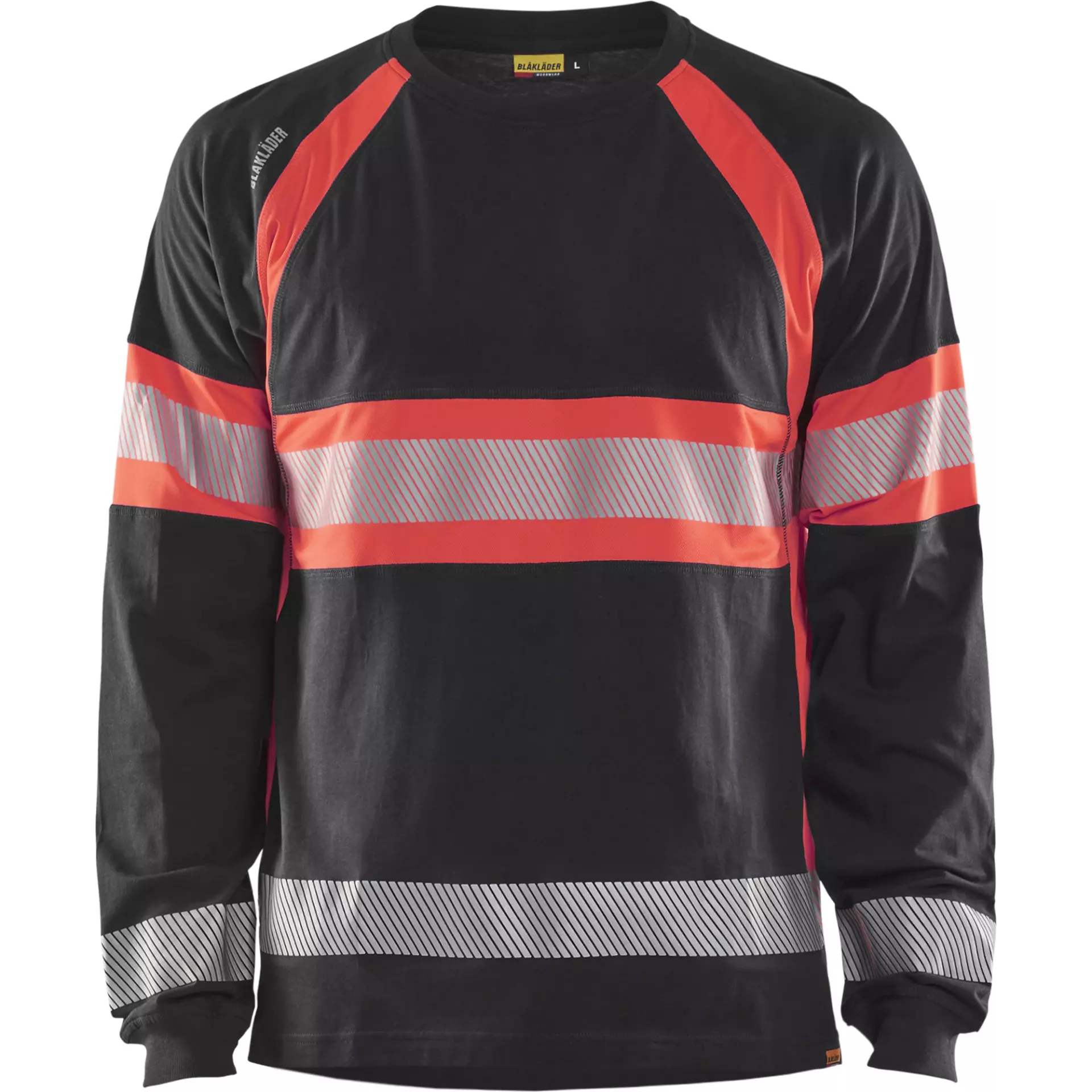 Blaklader 351010309955, Long Sleeve High Vis Shirt, Black/High Vis Red