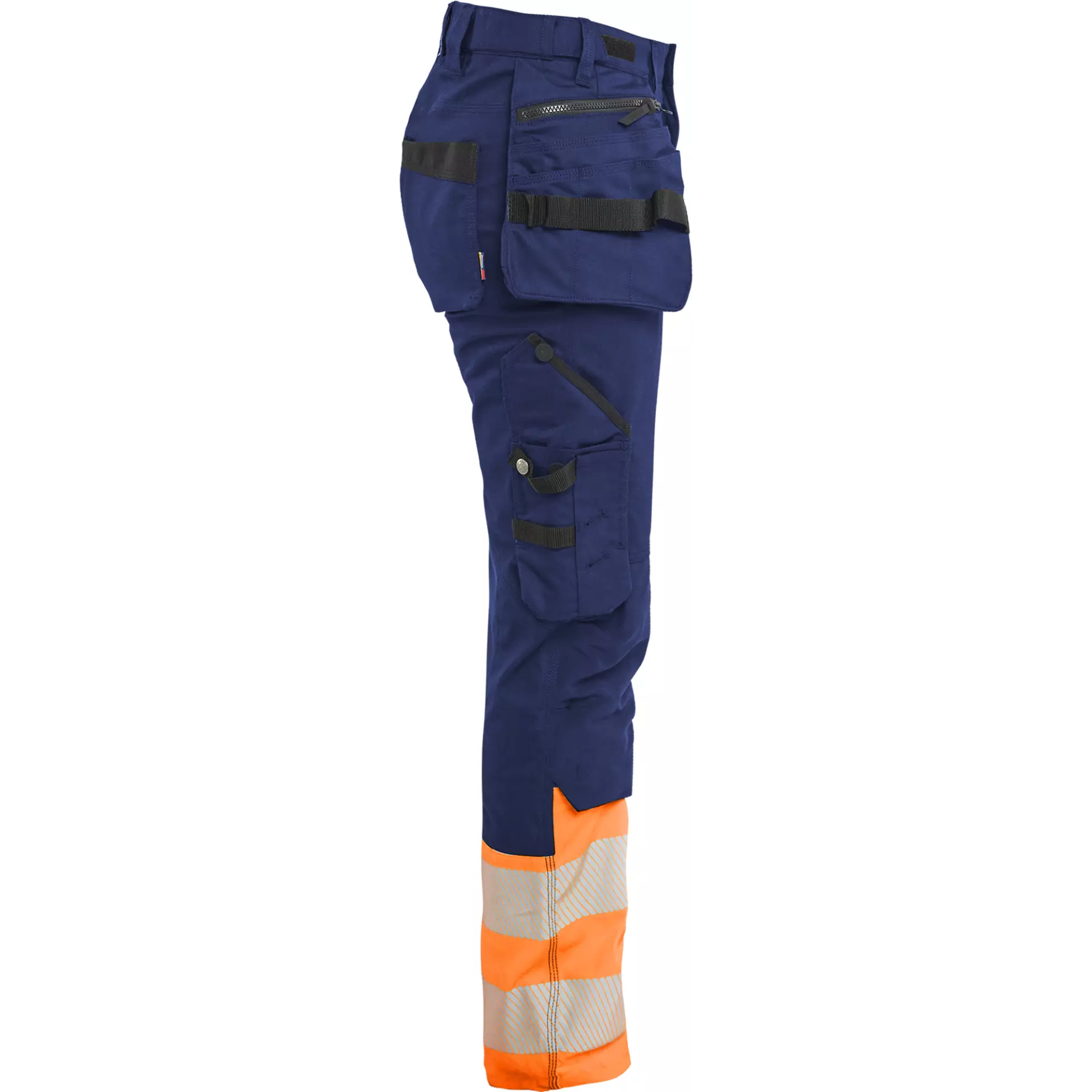 Blaklader 703011498953, High Vis Ladies Stretch Trousers, Navy/Orange, image 2